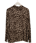 TU Brown Leopard Print High Neck Top UK 26