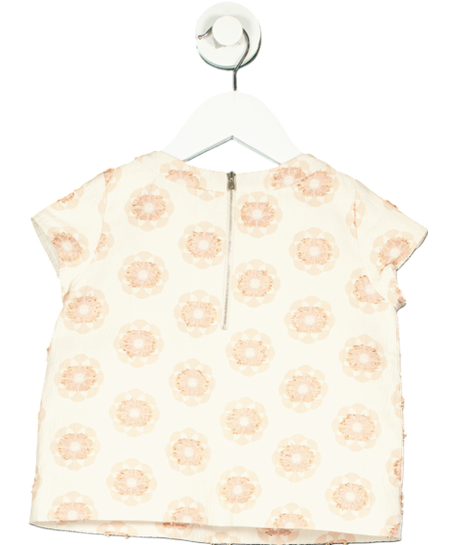 Bonpoint Pink Cotton Blend Rose Blouse 4 Years