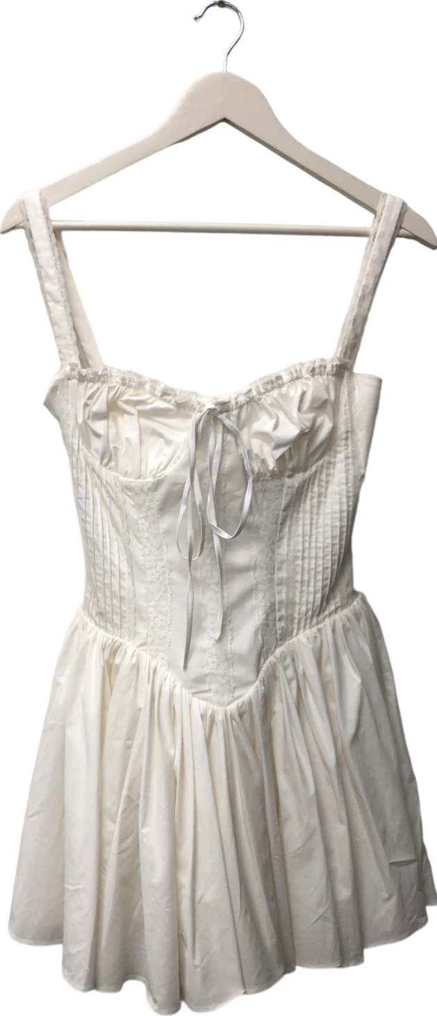 House of CB Pietra White Corset Mini Dress UK S