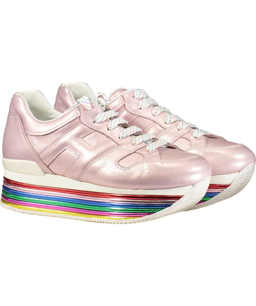 Pinko Pink H352 Donna Time Rainbow Platform Trainers UK 5 EU 38 👠