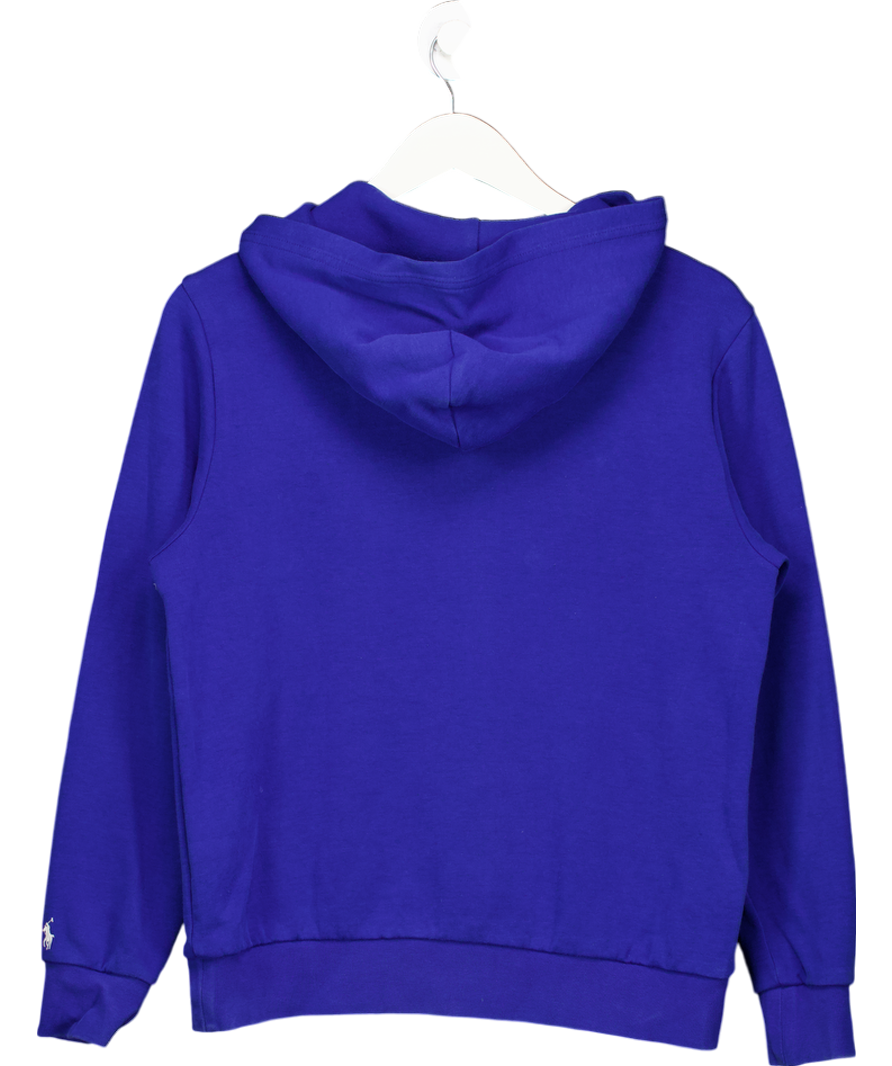 Polo Ralph Lauren Blue Logo Fleece Hoodie UK L