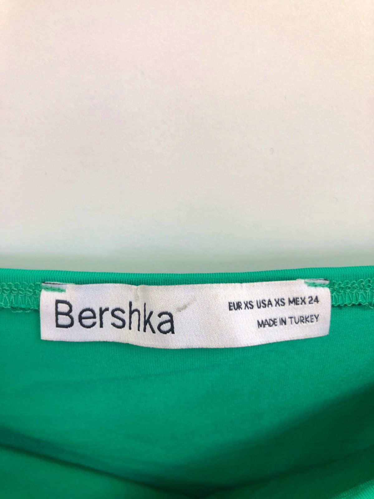 Bershka Green Ruched Mini Dress XS