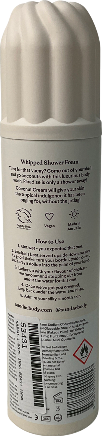 sundae Whipped Shower Foam Coconut Cream Coconut Cream 265ml