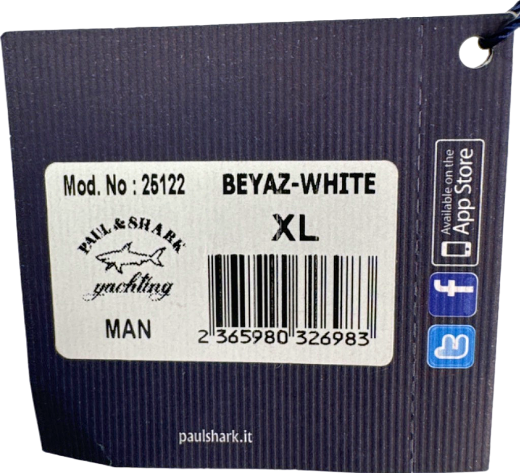 Paul & Shark White Yachting Windbreaker Jacket UK XL