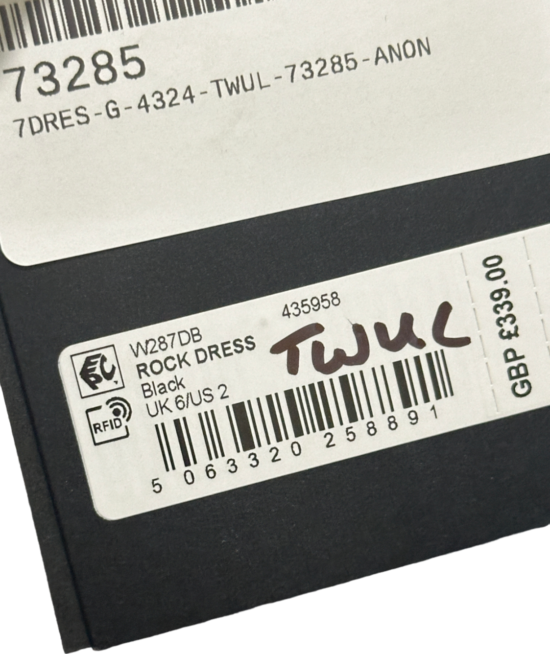 AllSaints Black Rock Leather Mini Dress UK 6