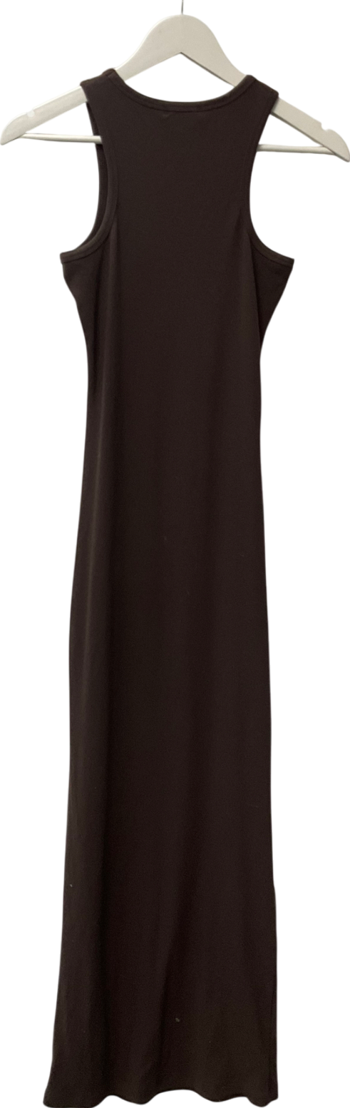 4th & Reckless Brown Emel Jersey Midaxi Dress UK 6