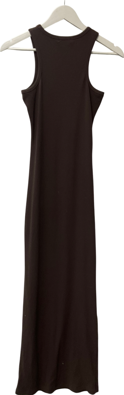 4th & Reckless Brown Emel Jersey Midaxi Dress UK 6