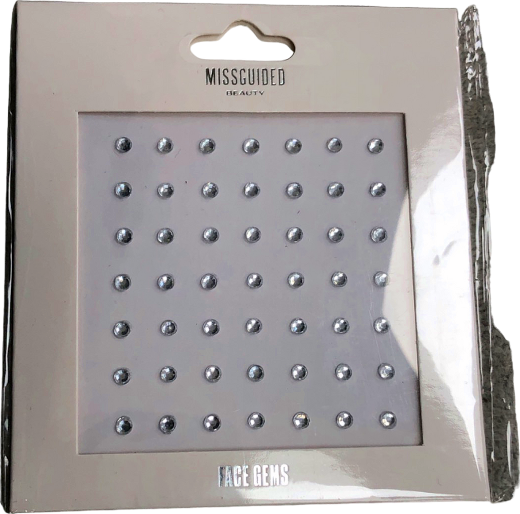 Missguided Silver Face Gems One Size