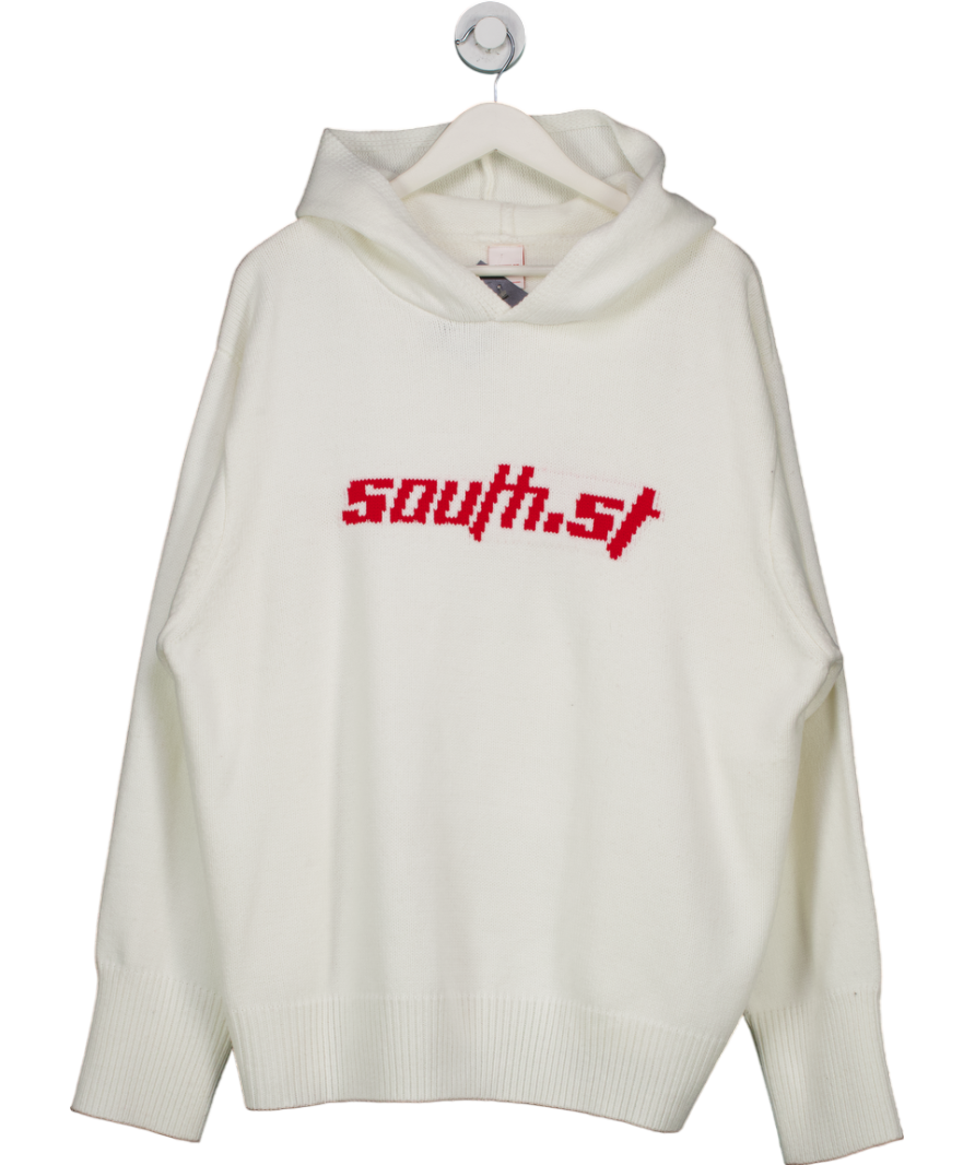 SOUTH.ST White Element Knit Hoodie UK XL