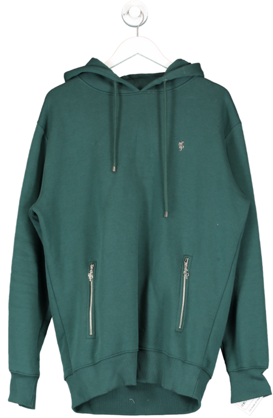 Father Sons Green Overhead Hoodie Top With Zipped Pockets UK XL
