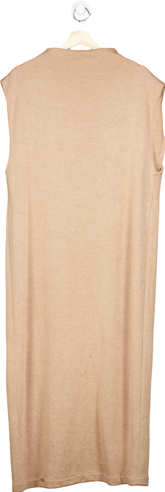 Zara Tan Sleeveless Knit Dress UK L