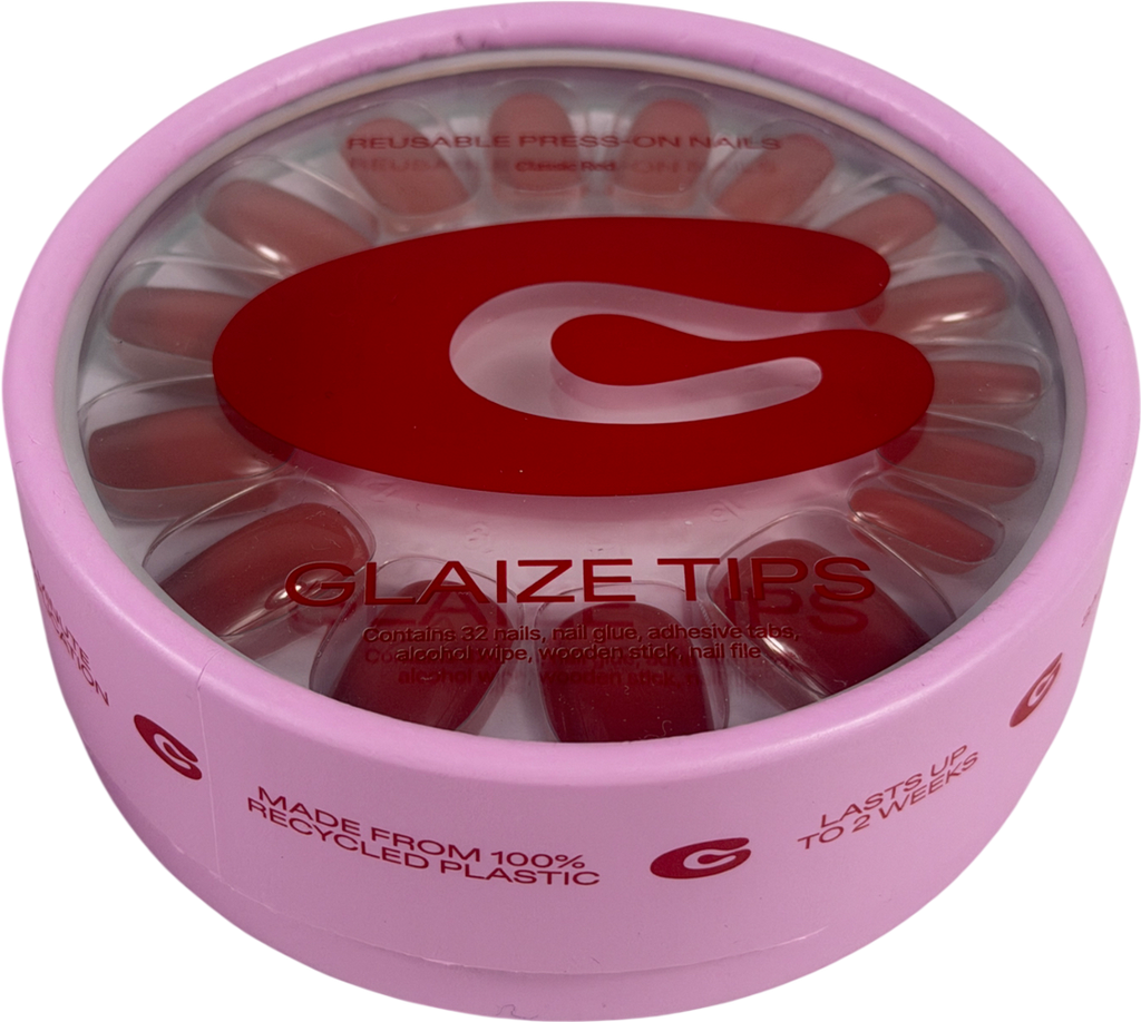 Glaize Press On Nails Classic Red 32
