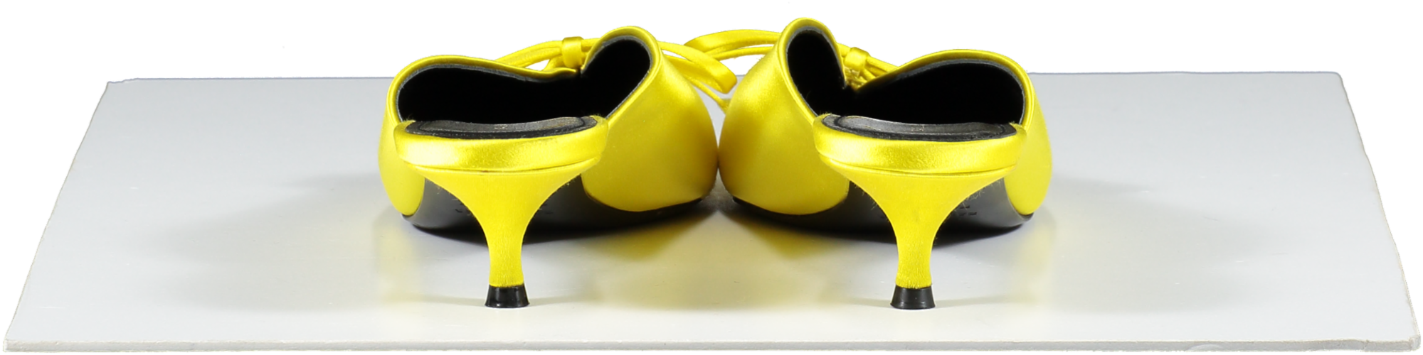 Balenciaga Satin Knife Bow Mules 40 In Yellow UK 6 EU 39 👠