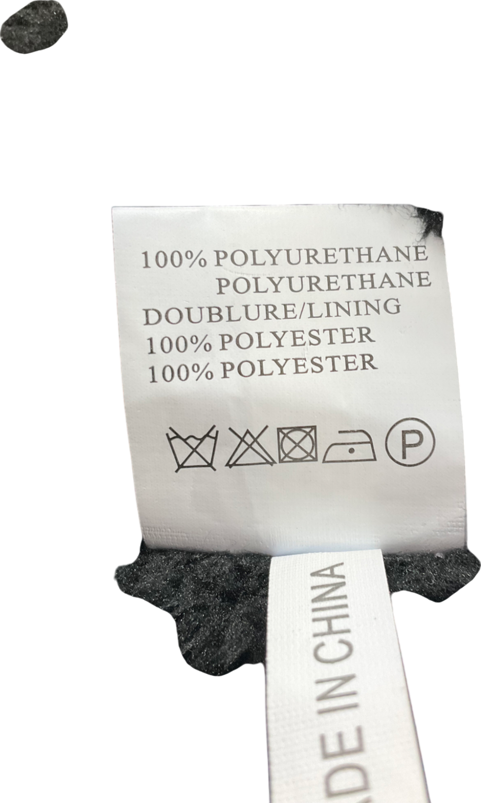 mochy Black Faux Leather Jacket With Fur Effect Trim UK M