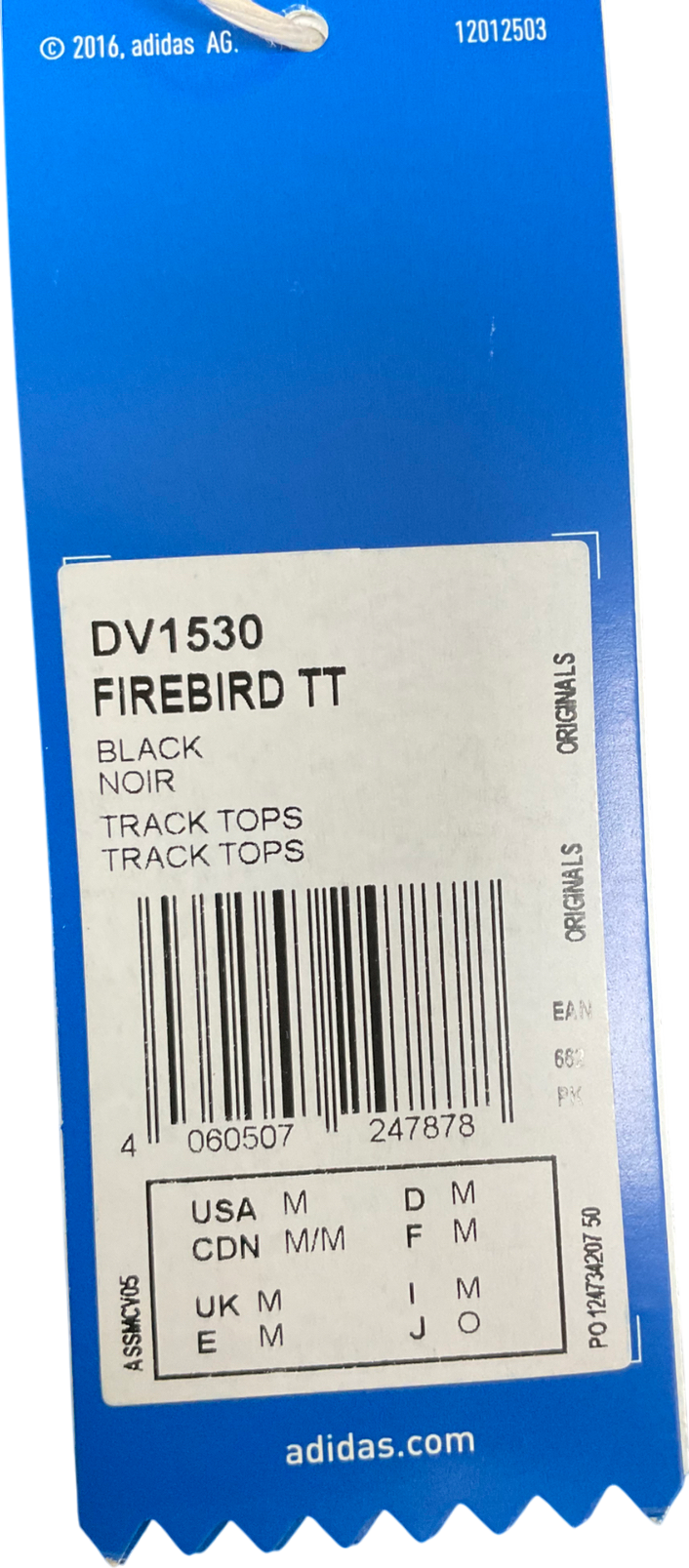 adidas Black Firebird Track Top UK M