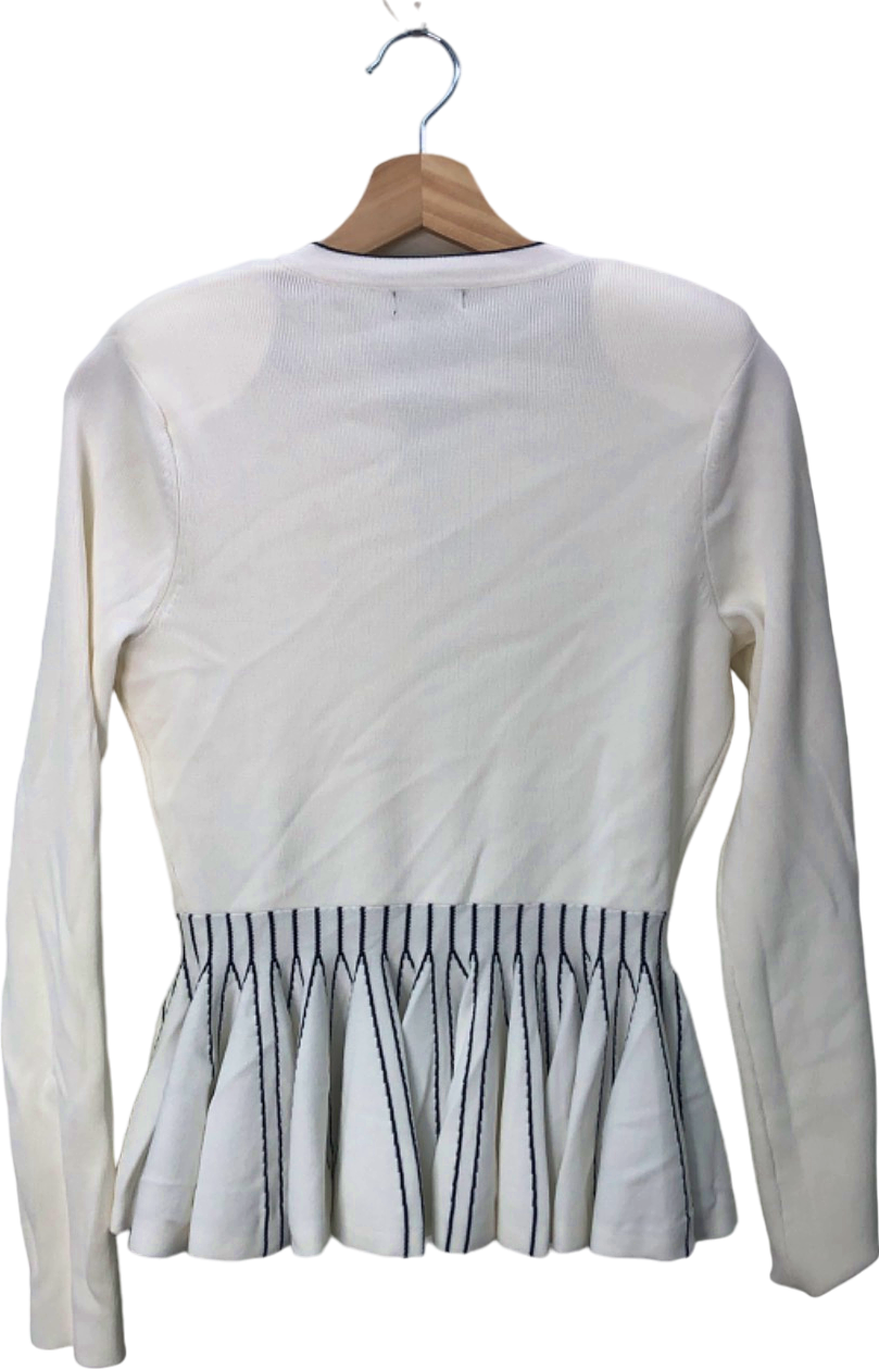 Karen Millen Ivory Knit Peplum Jacket XS