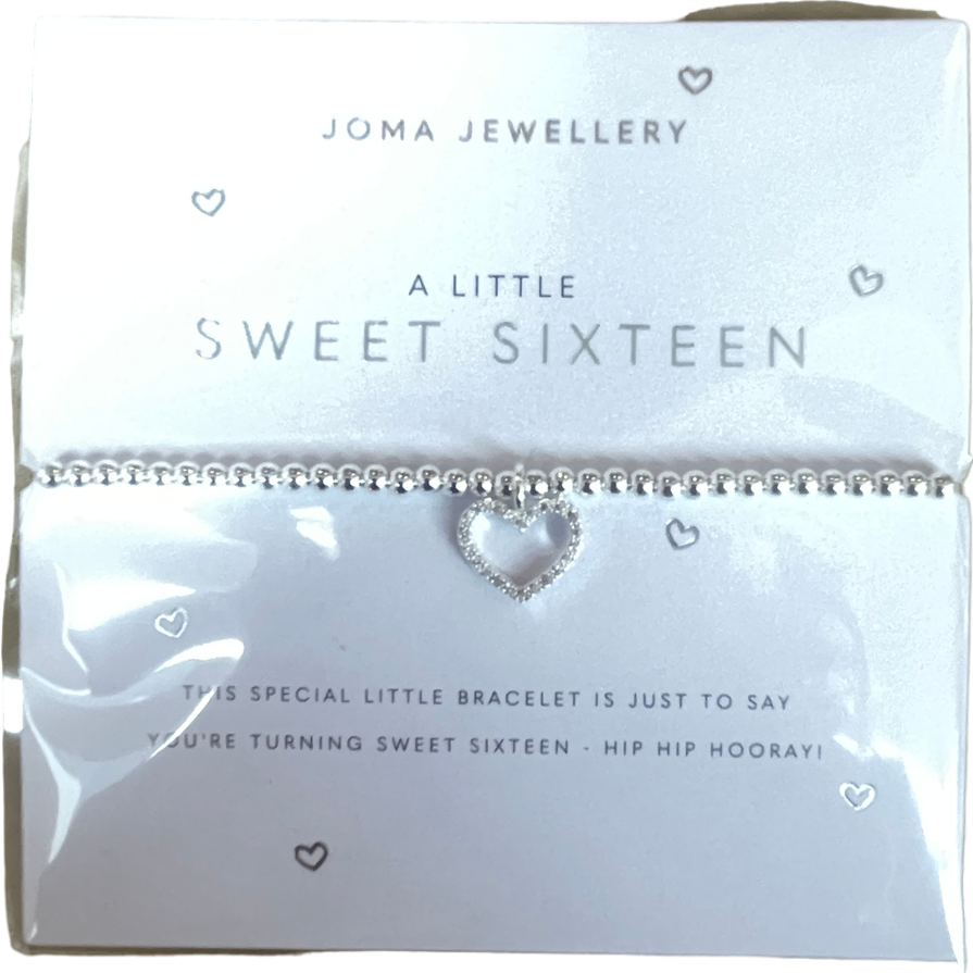Joma Jewellery A Little Happy Sweet 16th Birthday Silver Bracelet One Size