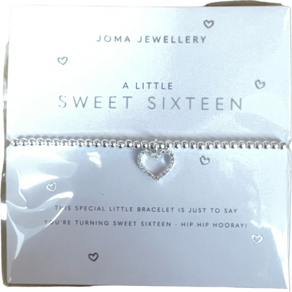 Joma Jewellery A Little Happy Sweet 16th Birthday Silver Bracelet One Size
