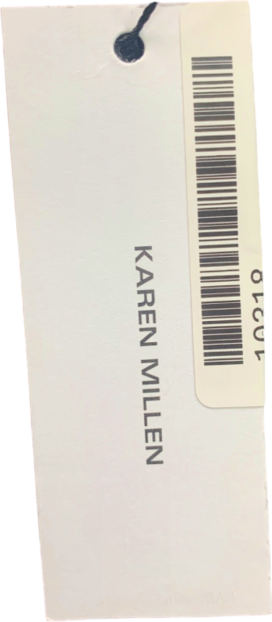 Karen Millen Black Leather Midi Skirt with Pleats UK 6