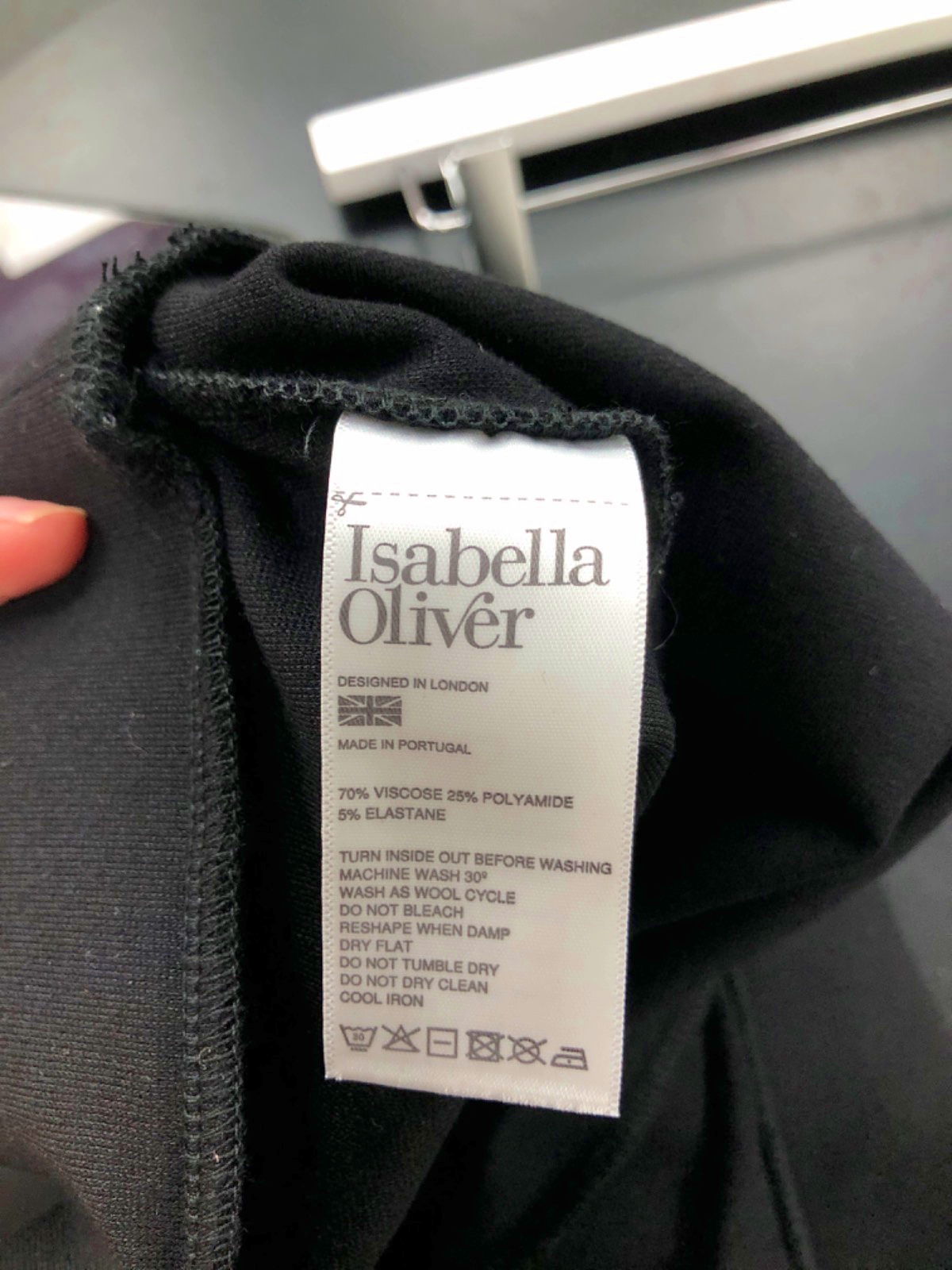 Isabella Oliver Black Maternity Leggings UK 14