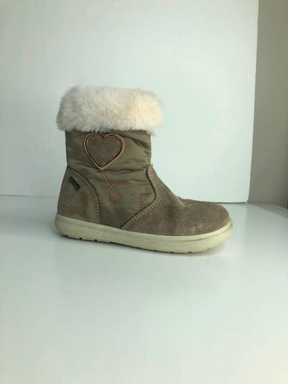 Primigi Beige Faux Fur Lined Winter Boots UK 25