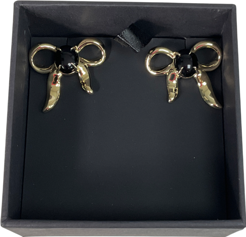 F + H studios Metallic Bow Stud Earrings