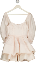 SELKIE Cream Puff Sleeve Sweetheart Neck Mini Dress UK 6