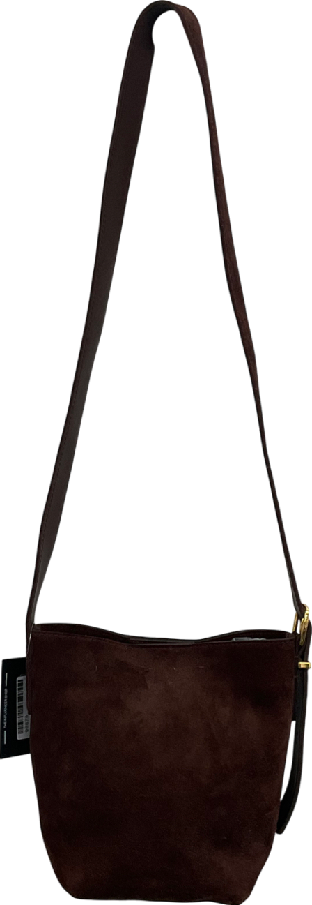 Madewell Brown The Essential Bucket Tote In Suede One Size