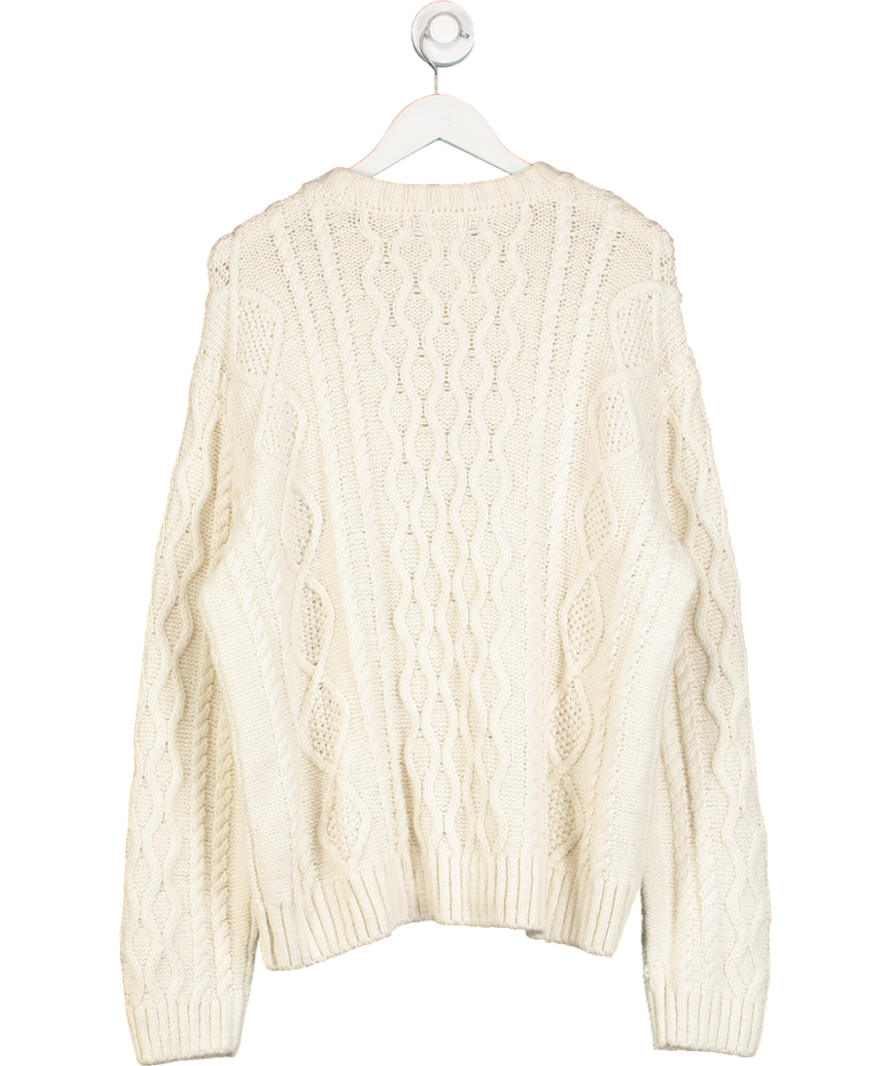 Urban Outfitters Cream Renewal Vintage Cable Knit Jumper UK M
