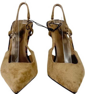 River Island Brown Beige Slingback Court Heels UK 4 EU 37