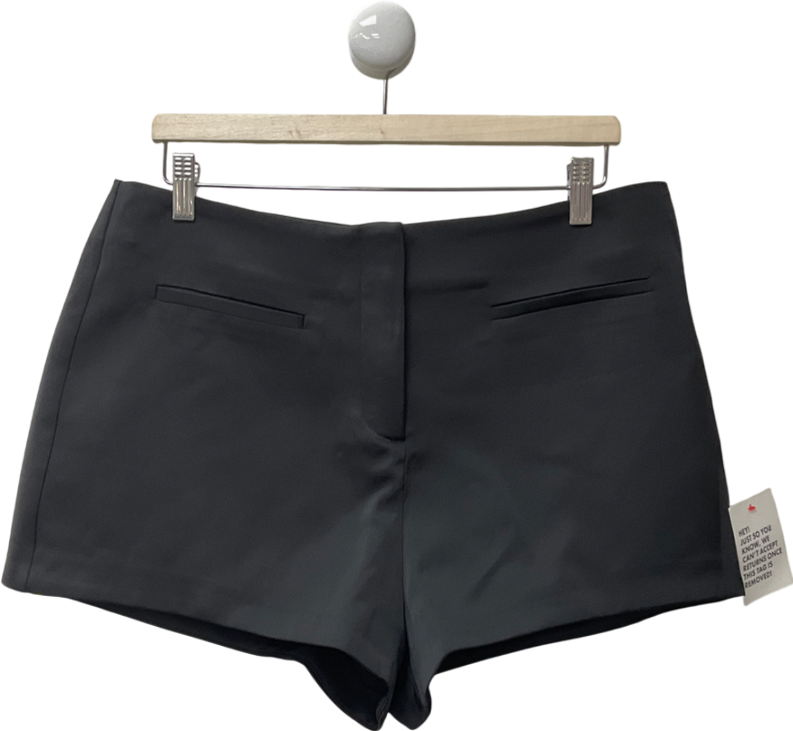 Topshop Black Satin Tailored Knicker Short UK 16