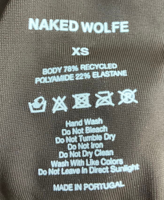 Naked Wolfe Brown Bikini Set With Wolfe Detailing Charms UK XS