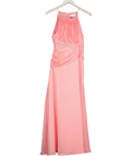 ASOS Pink Cutout Sculpted Crinkle Maxi Dress UK 6