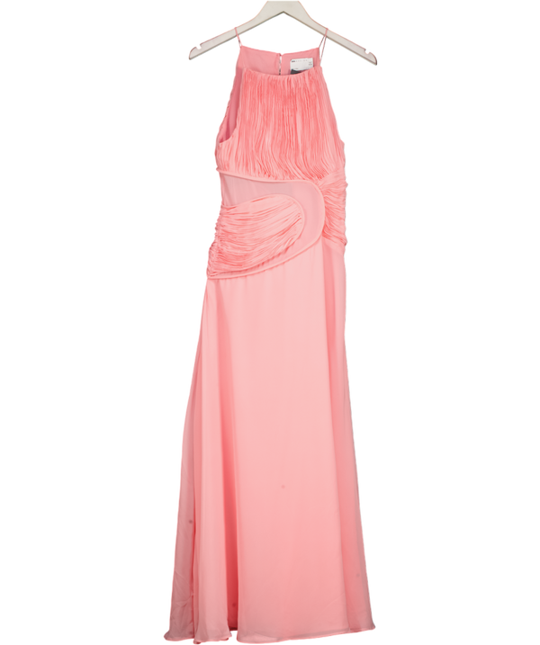 ASOS Pink Cutout Sculpted Crinkle Maxi Dress UK 6