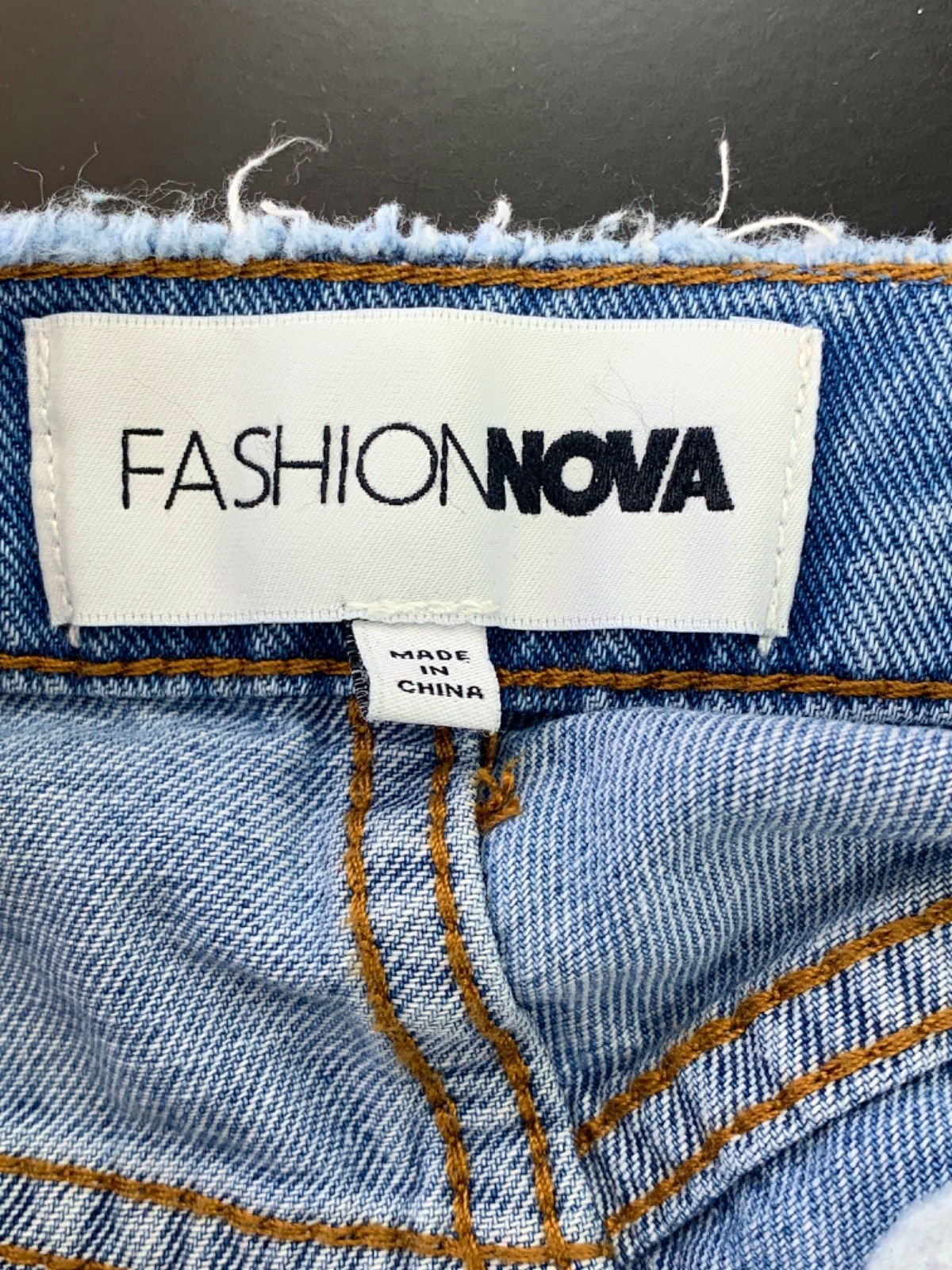 Fashion Nova Blue Distressed Wide Leg Jeans W1