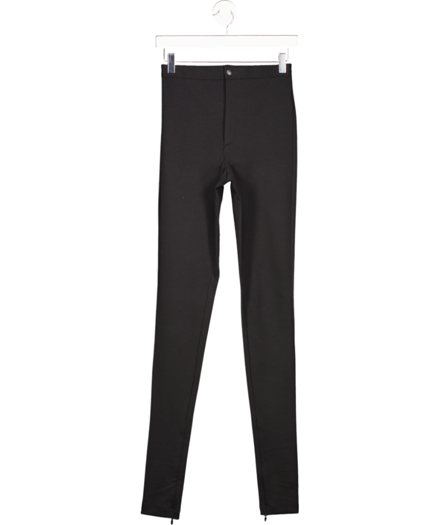 Wardrobe.NYC Black Stretch Skinny Trousers With Ankle Zips UK XS/S