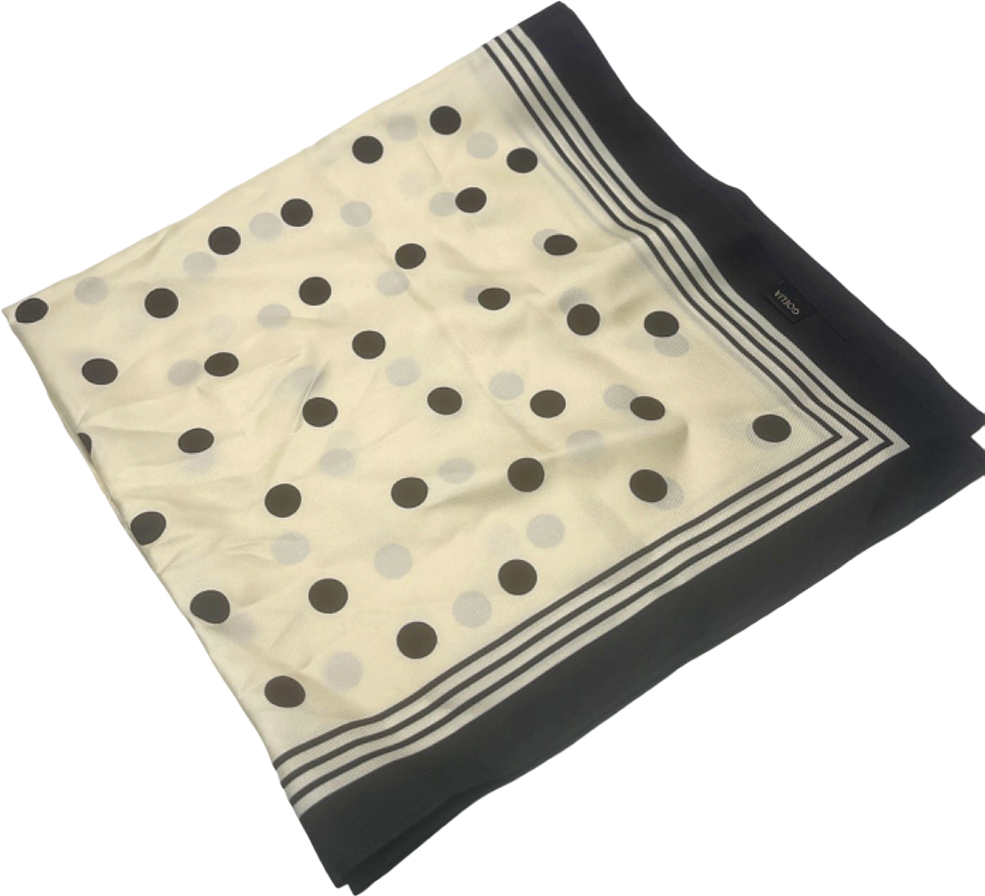 Goelia Navy Polka Dot Scarf UK One Size