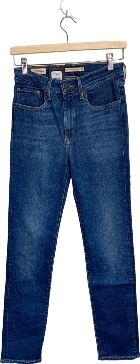 Levi's Blue 724 High Rise Slim Straight Jeans W27