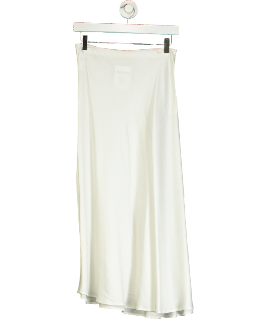 Weekend and Beyond White Catherine Viscose Skirt UK S
