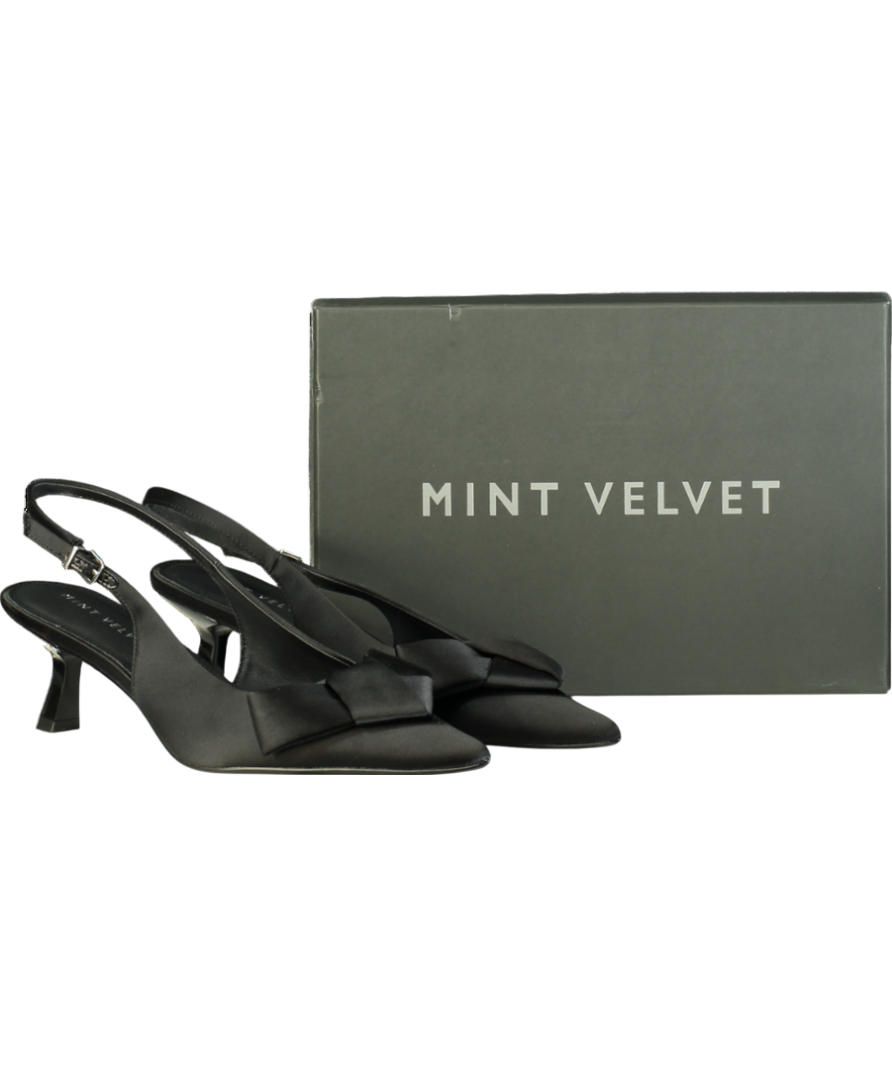 Mint Velvet Black Pippa Heel UK 8 EU 41 👠