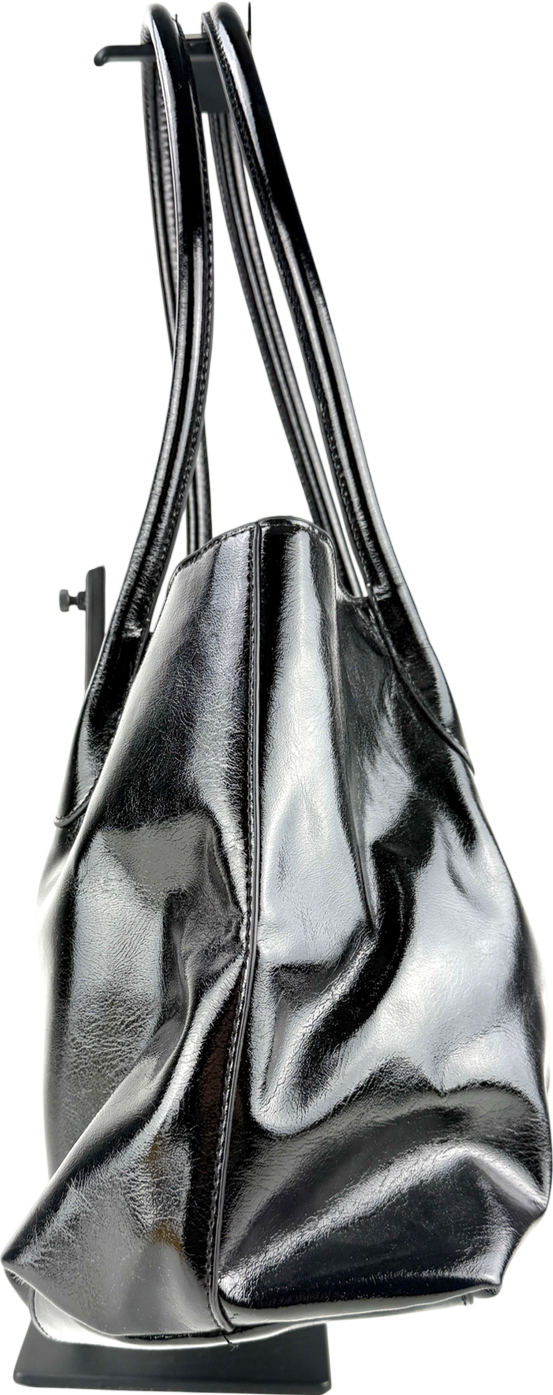 Topshop Black Toby Tubler Handle Tote Bag