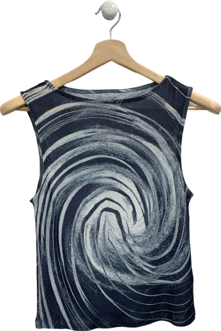 Collusion Grey Swirl Print Sleeveless Top UK M