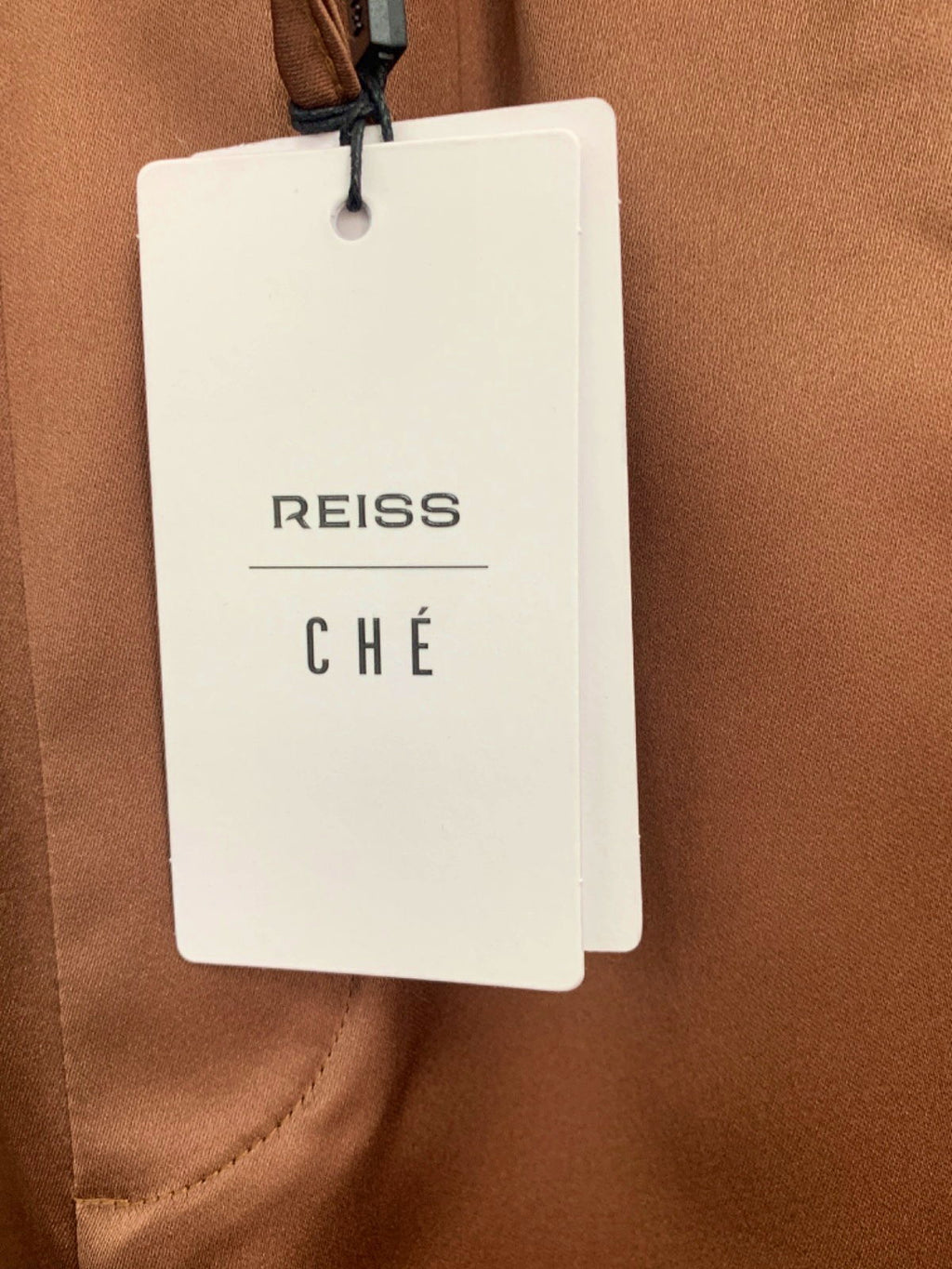 Reiss Tobacco Satin Drawstring Trousers W32