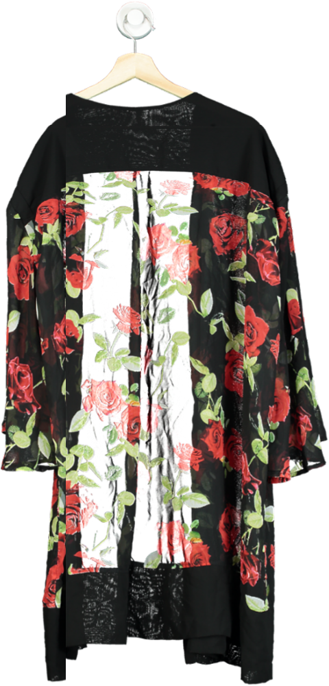 Black Floral Kimono