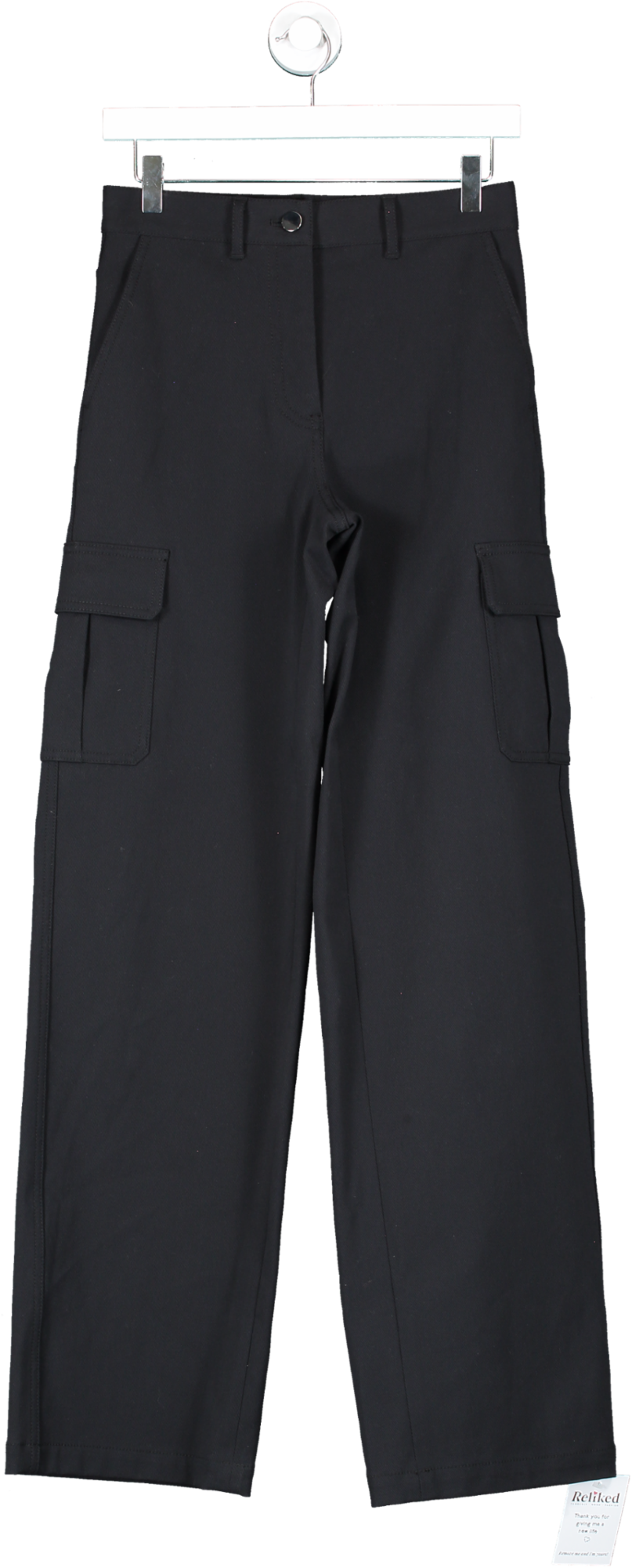 Theory Black Cargo Pant In Neoteric Twill UK XXXS