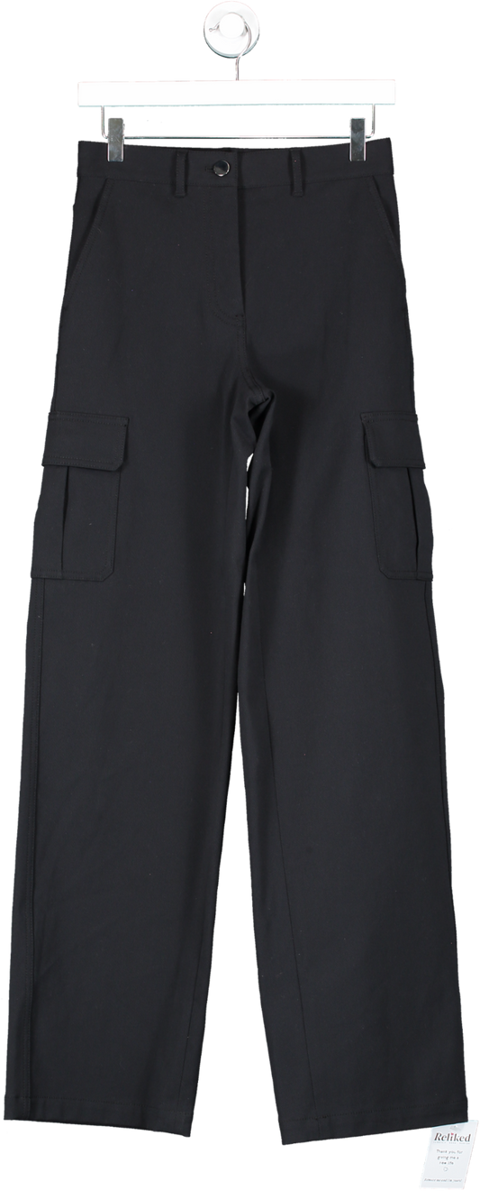 Theory Black Cargo Pant In Neoteric Twill UK XXXS