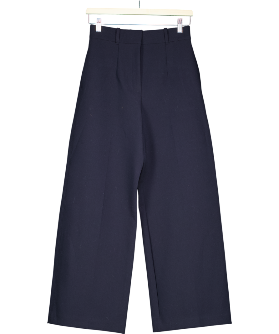 M&S Blue Palazzo Wide Leg Trousers UK 8