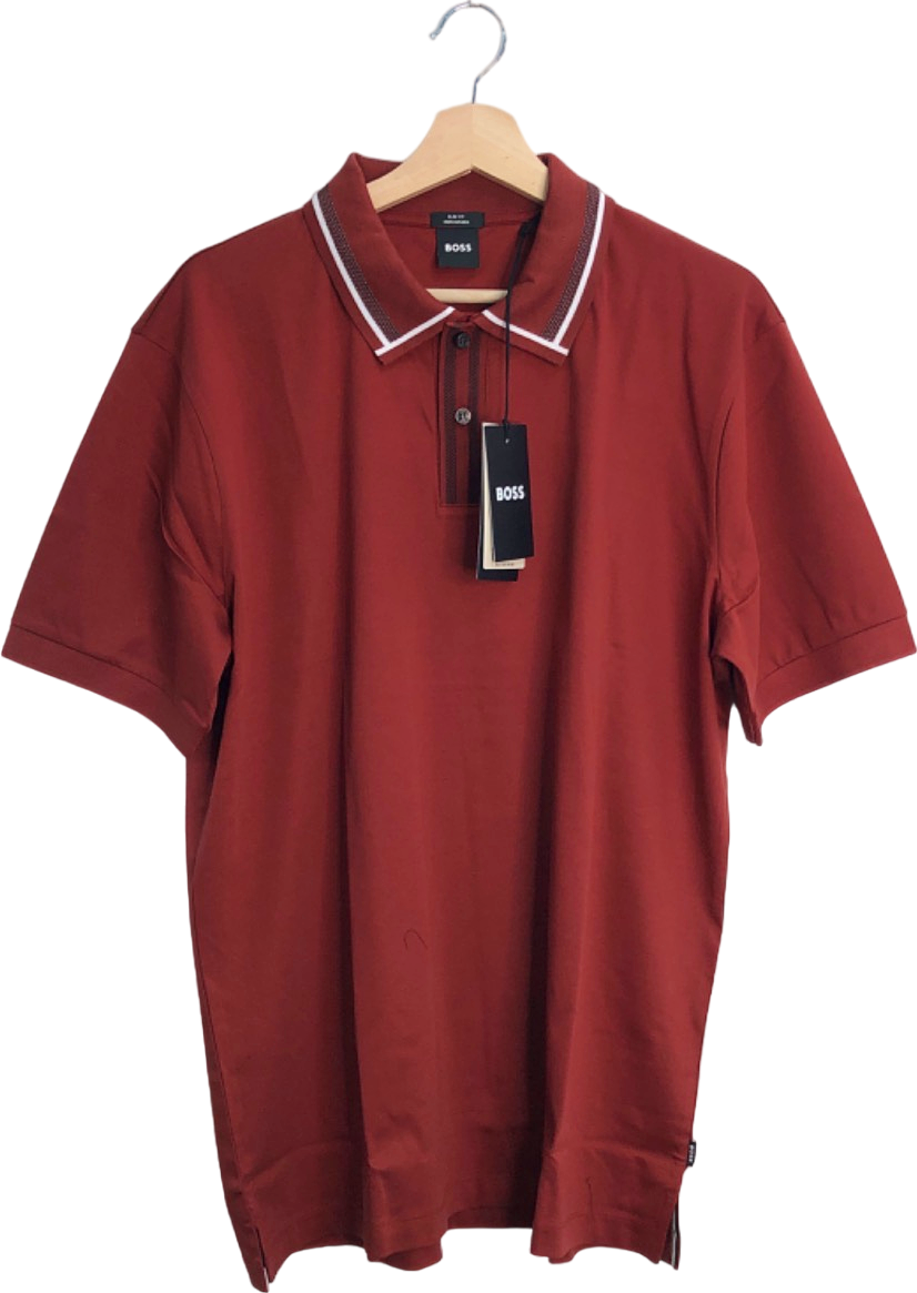 BOSS Red Slim Fit Mercerised Polo Shirt UK XXL