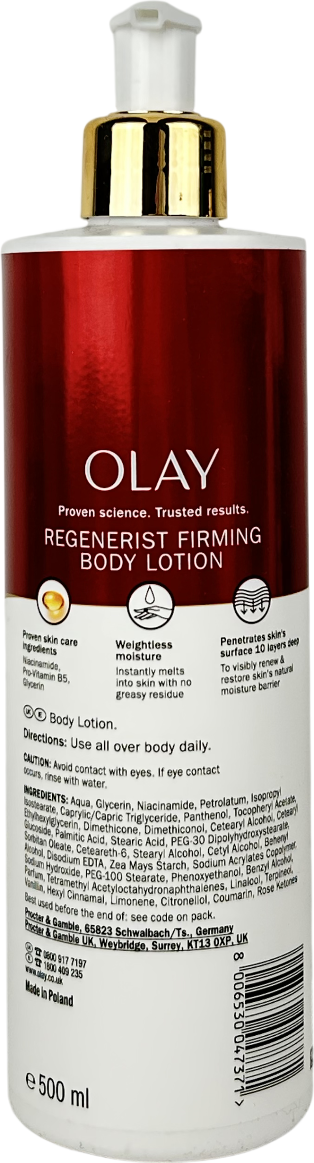 Olay Niacinamide Regenerist Firming Body Lotion 500ml