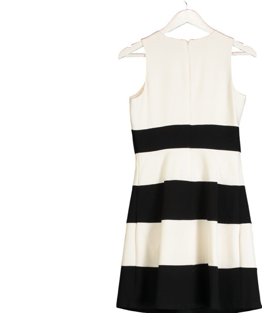Ann Taylor Cream Petite Striped Shift Dress UK 4